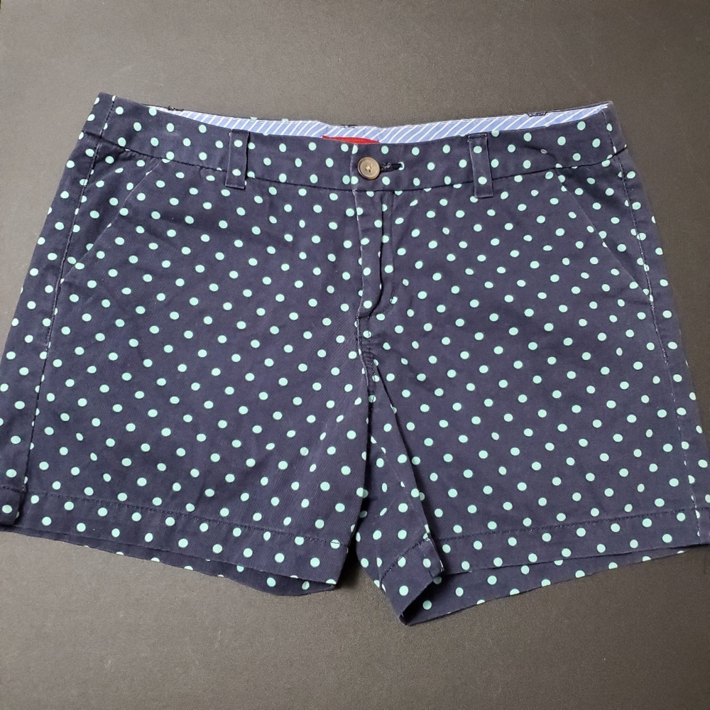 Merona Women Shorts Sz 8 Blue / Green Dots